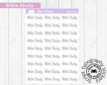 Pegatinas de tipografía de guión de estudio bíblico Pegatinas de diario del planificador