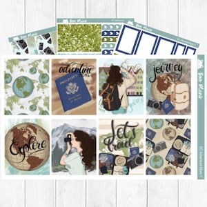 Adventure More - Erin Condren Vertical 7&quot; x 9&quot; - Weekly Planner Sticker Set