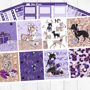 Glam Puppies - Hobonichi Cousin A5 - Weekly Planner Sticker Kit
