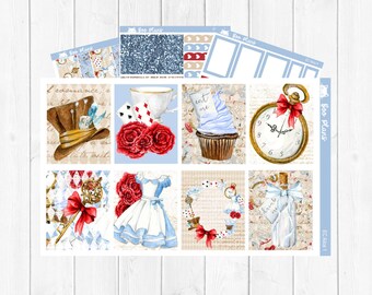 Alice - Erin Condren Vertical 7" x 9" - Weekly Planner Sticker Set