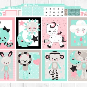 Dream Plushies - Erin Condren Vertical 7&quot; x 9&quot; - Weekly Planner Sticker Set