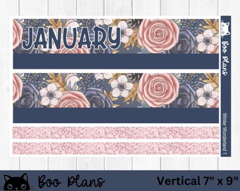 Winter Wishes January 7" x 9" Monthly Planner Kit