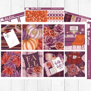 Autumn Planner - Erin Condren Vertical 7&quot; x 9&quot; - Weekly Planner Sticker Set