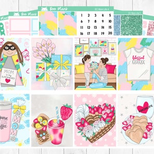 Mom Life - Erin Condren Vertical 7&quot; x 9&quot; - Weekly Planner Sticker Set