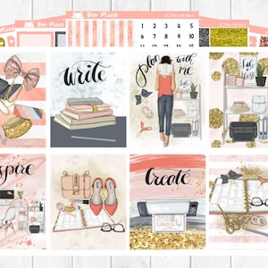 Plan With Me - Erin Condren Vertical 7&quot; x 9&quot; - Weekly Planner Sticker Set