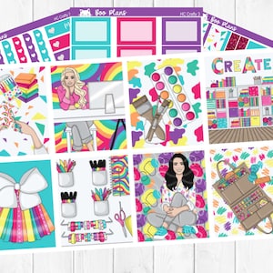 Crafty - Hobonichi Cousin A5 - Weekly Planner Sticker Kit