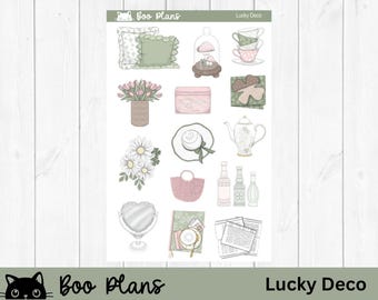 Pegatinas decorativas de marzo de la suerte, pegatinas para planificador, San Patricio, trébol