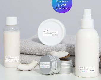 Rectangle Ingredient List Label Template Editable Small Ingredients Label For Handmade Products DIY Skincare Product Ingredient List Label