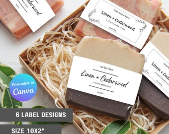 Bar Soap Label Template DIY Soap Label Small Business Label Template Multi Design Soap Labels Blank Soap Labels Modern Minimalist Soap Label