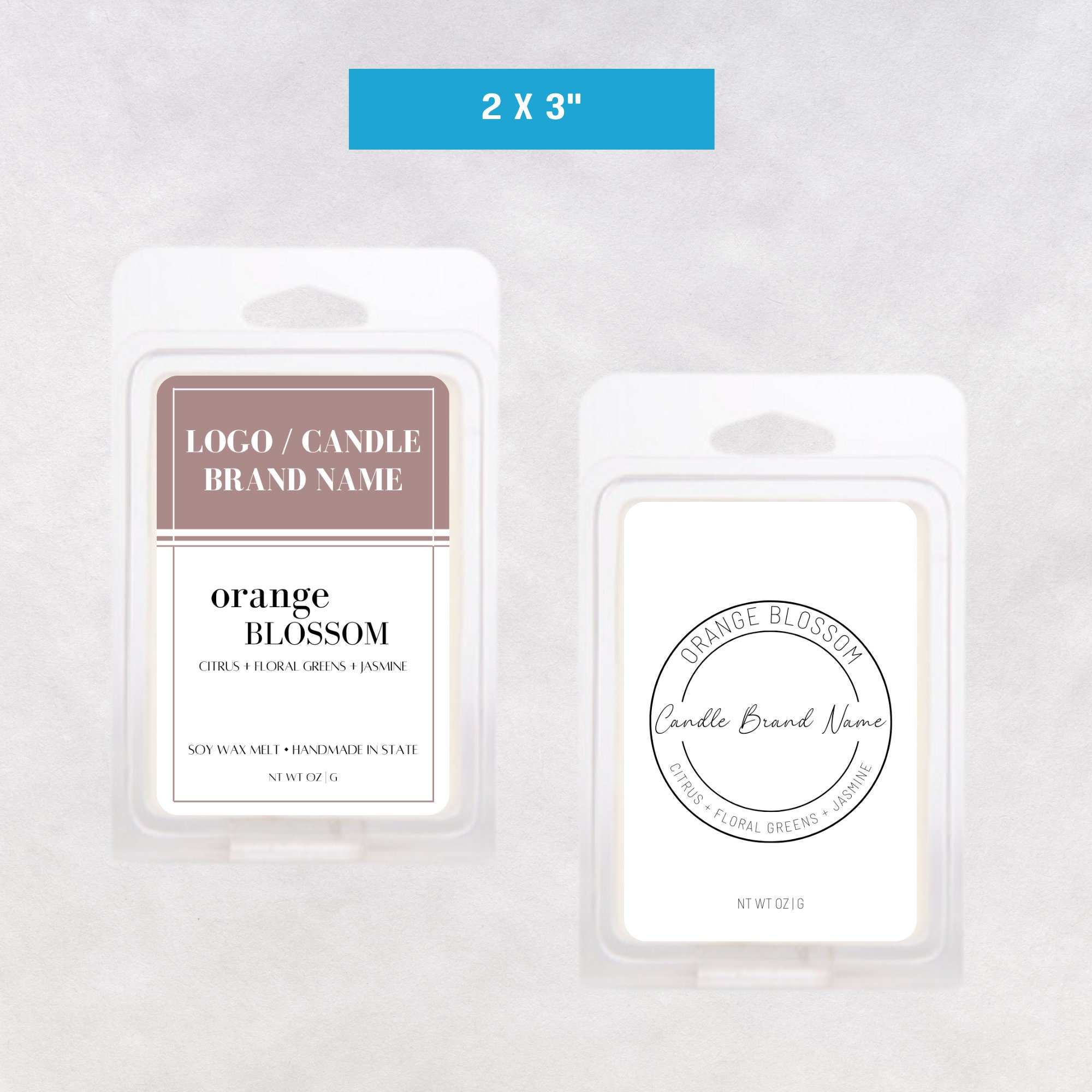 Wax Melt Clamshell Mold Label Template Custom Wax Mold Label Etsy UK