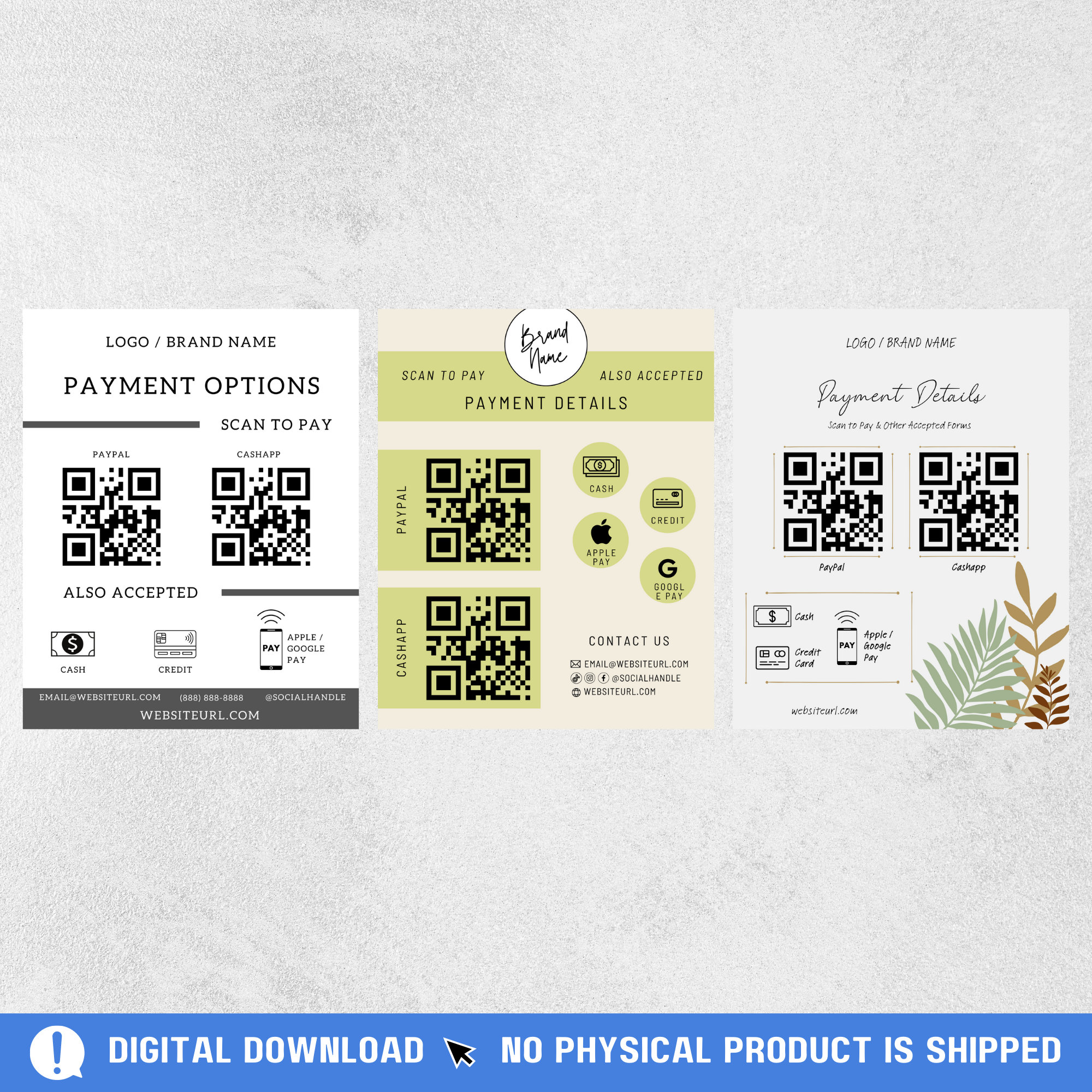 Pay Code Design Payment Details Scan to Pay Sign Template Editable Scan to Pay Sign ...