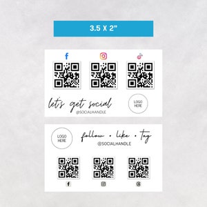 Social Card Design Minimalist Social Media Card Template Editable Handwritten Social ...