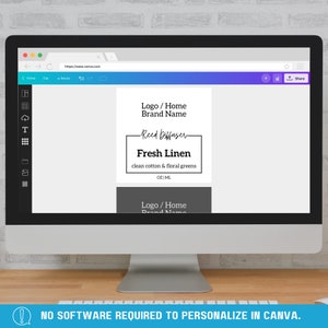 Fragrance Oil Diffuser Label Template Editable Scented Oil Reed ...