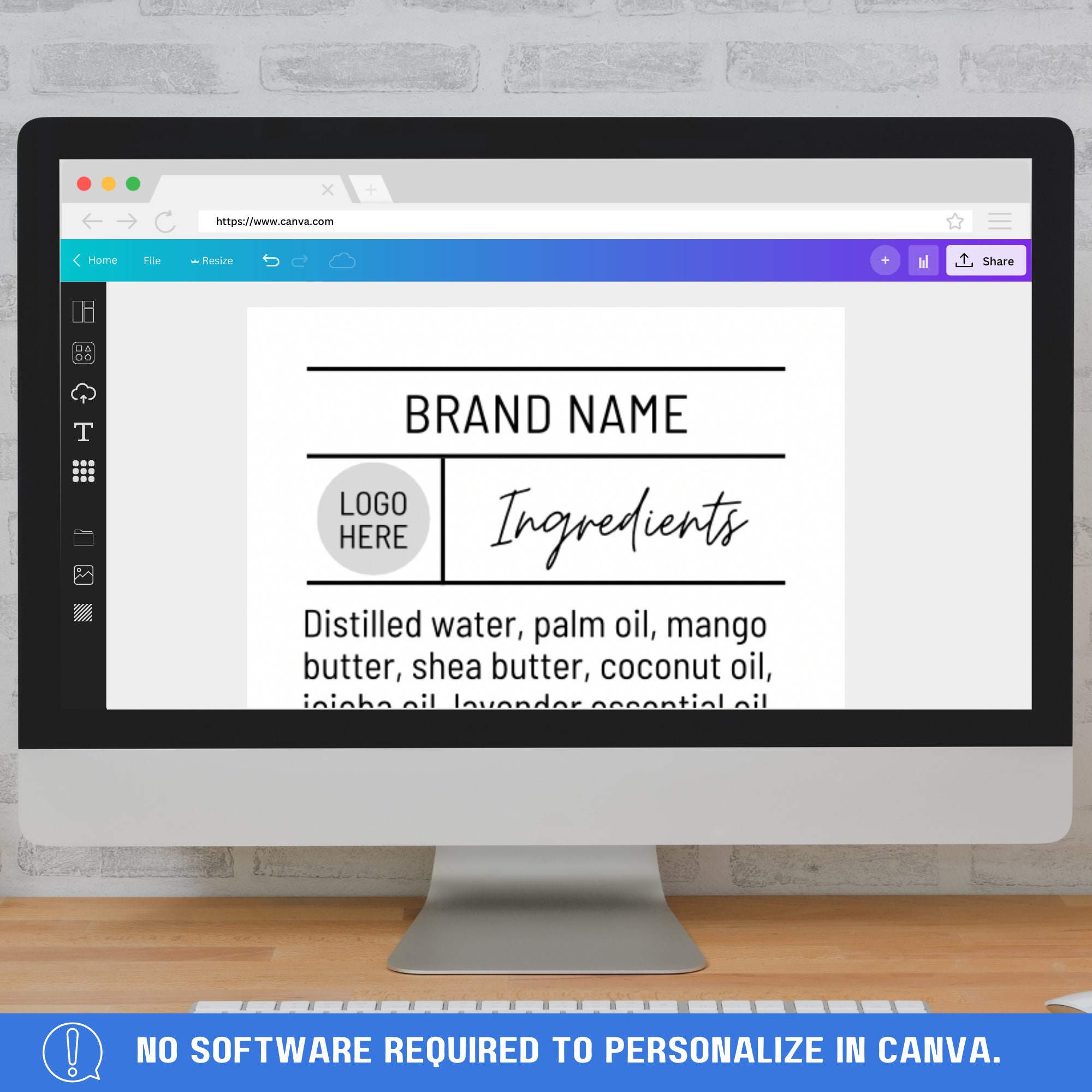Ingredient List Label Template Square DIY Bath Beauty or Cosmetic Ingredient List Label Template Square DIY Bath Beauty or Cosmetic