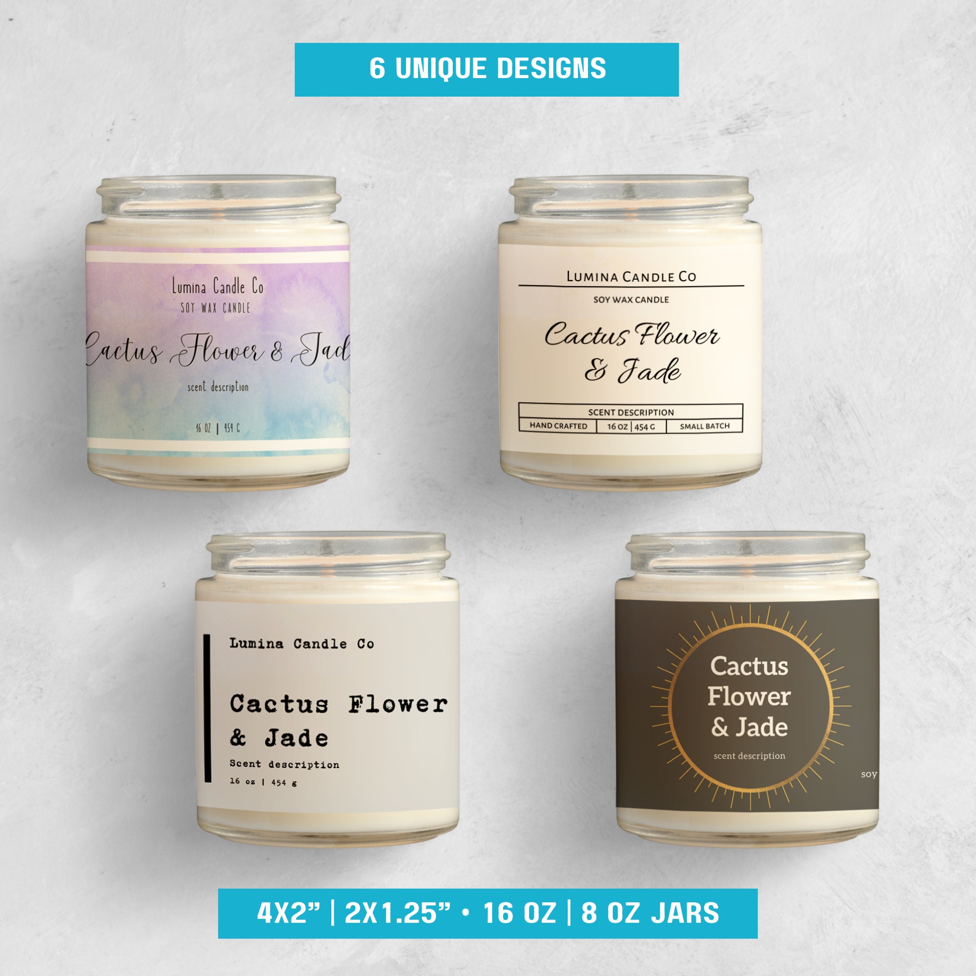 Apothecary Candle Jar Label Template Custom DIY Candle Jar Label