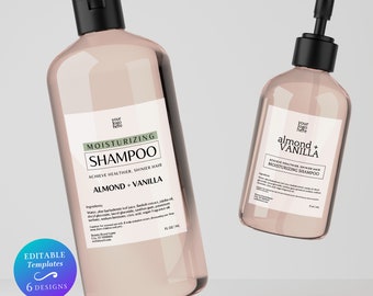 Ymapinc 30 Stück Shampoo Etiketten Wasserfest Flaschen zum Befüllen Flaschenetiketten Seifenspender Etiketten für Pumpflaschen Set Badezimmer Spender Aufkleber für Shampoo Duschgel Spender