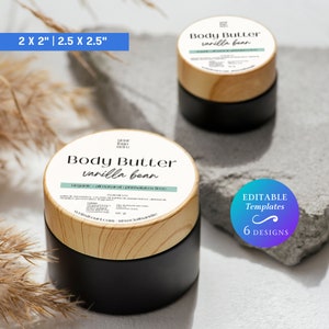 body butter round labels