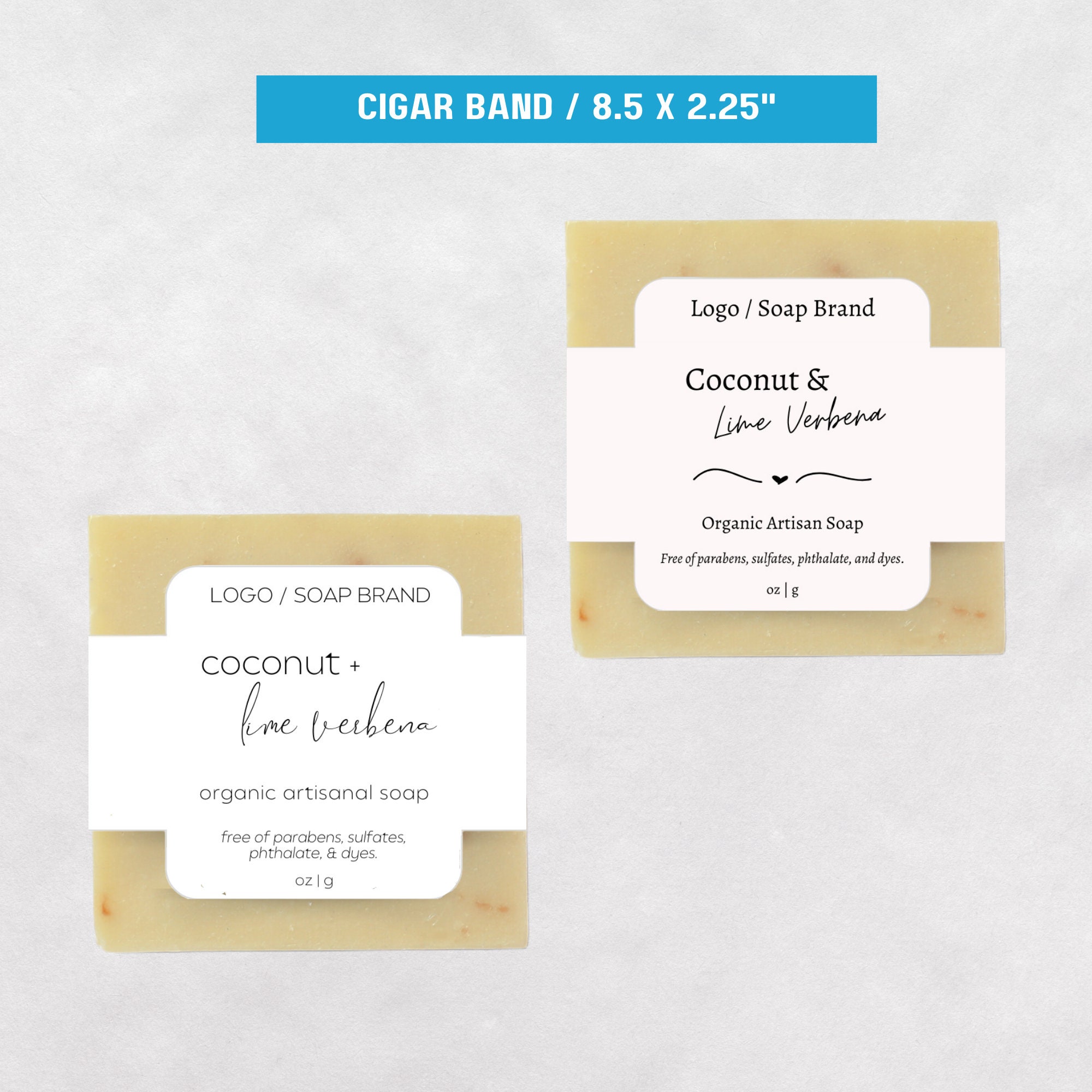 Cigar Band Soap Bar Label Template Editable Cigar Band Label for Soap ...