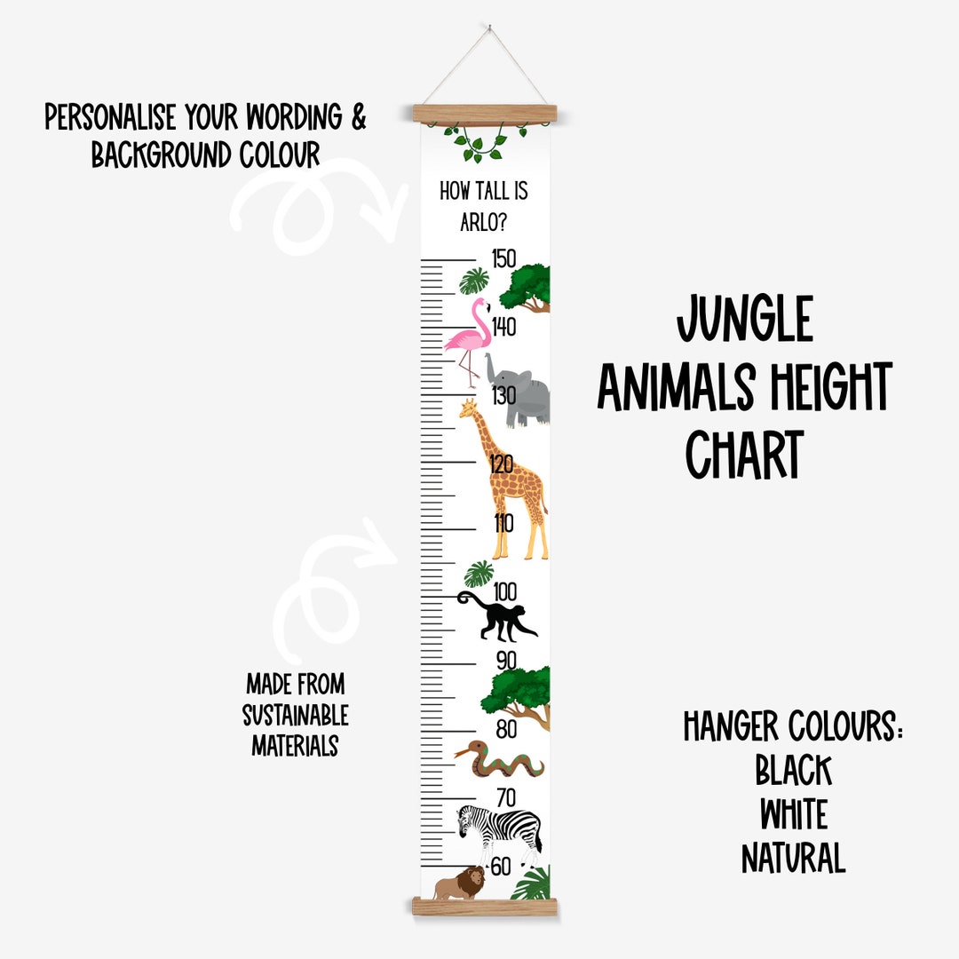 Personalised Children's Height Chart Growth Chart Etsy