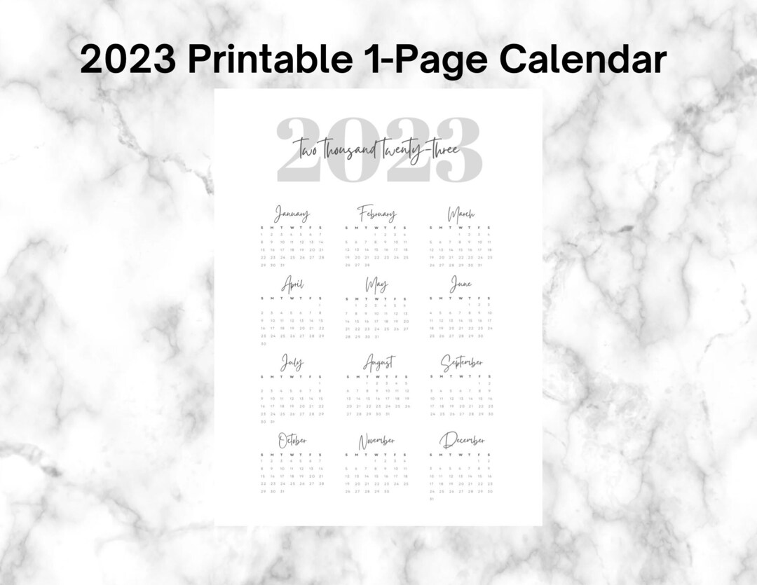 2023-year-at-a-glance-calendar-printable-one-page-2023-etsy