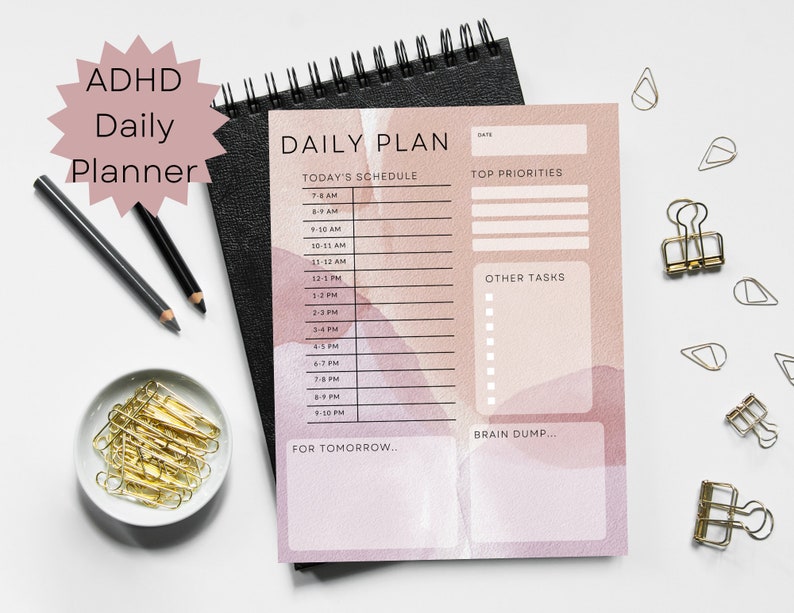 ADHD Planner Printable Daily ADHD Planner 2023 Daily Etsy