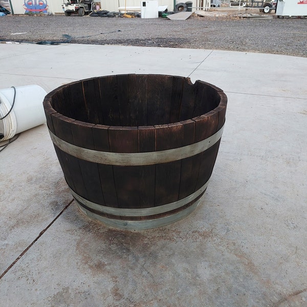 Half wine barrel