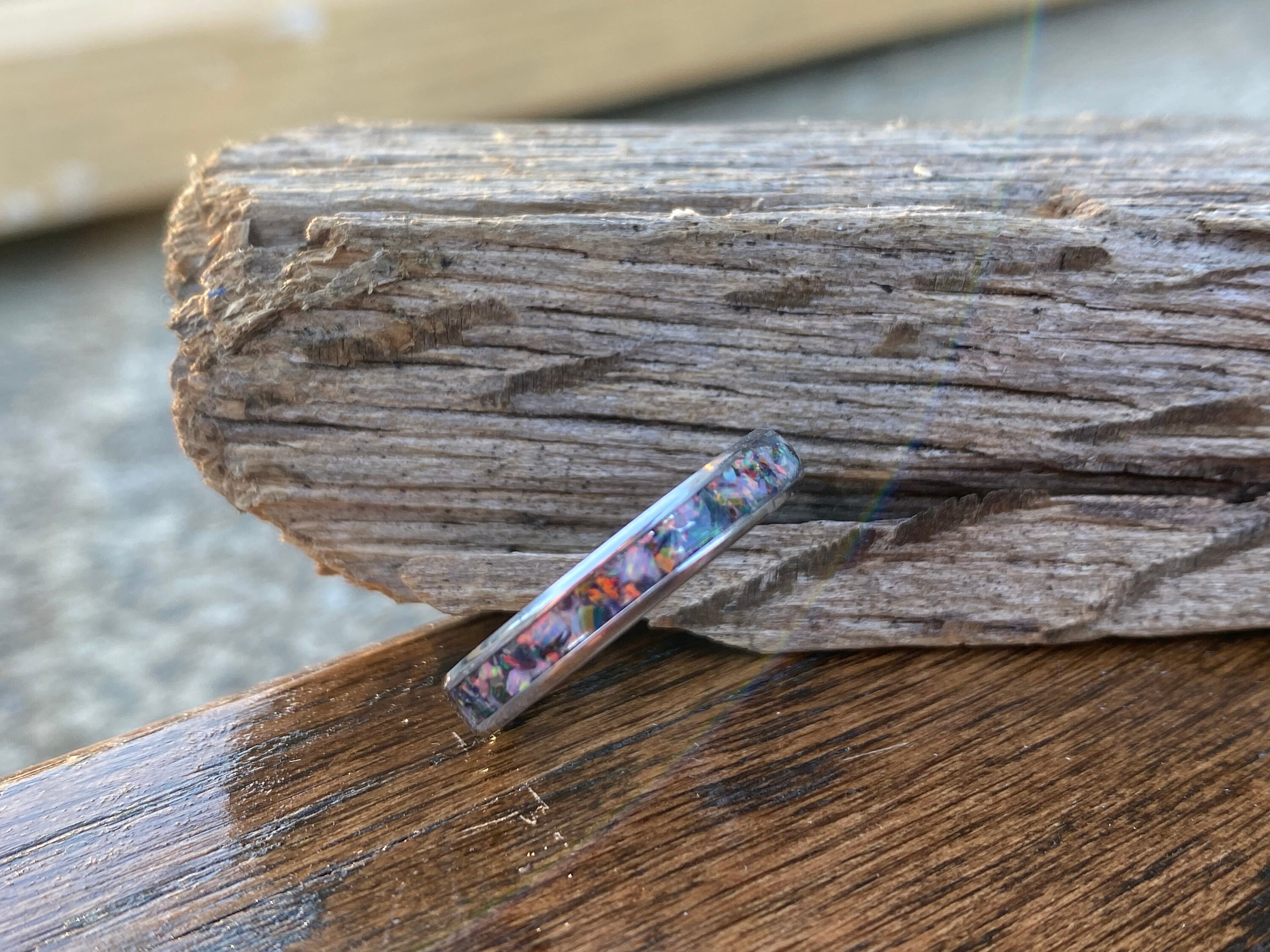 Custom Inlay Memorial Ring - Etsy