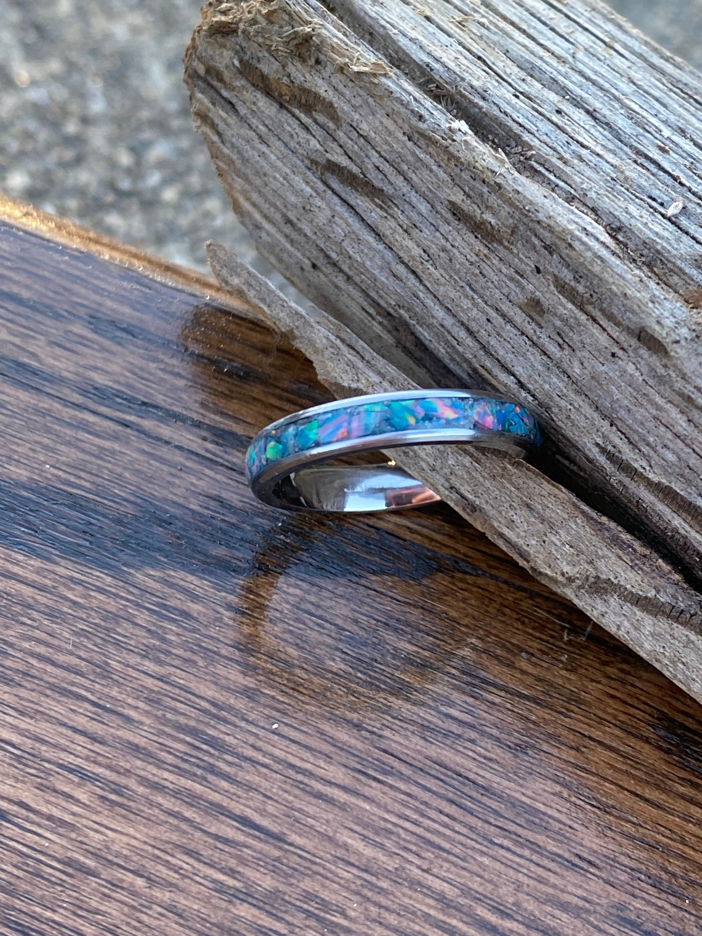 Custom Inlay Memorial Ring - Etsy