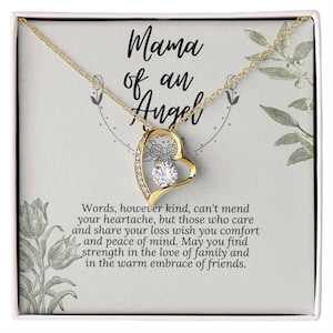 Mama of an Angel Necklace, Miscarriage Memorial Gift, Baby Loss Remembrance Jewelry, Infant Loss Sympathy Gift for Mom, Angel Baby Gift