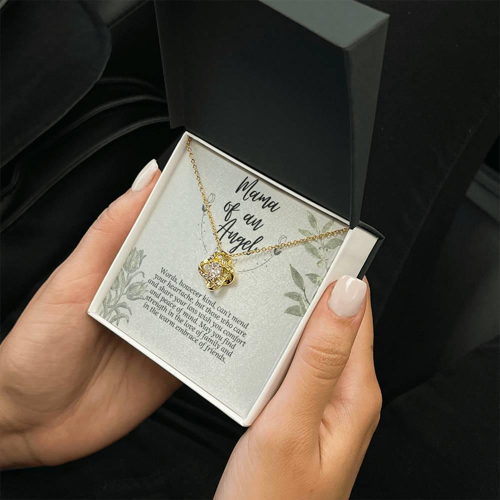 BAUNA Collana Mamma Angelo - Regalo Commemorativo Per Aborto Spontaneo Con Timbro E Sacchetto In Velluto