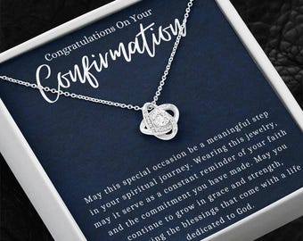 Confirmation Gift for Her, Religious Necklace for Girl, Christian Jewelry Gift, First Communion Gift, Faith Based Present, Catholic Keepsake