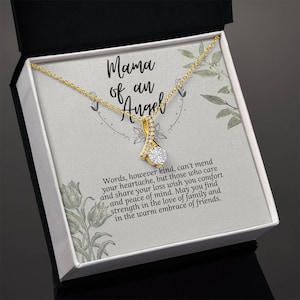 Mama of an Angel Necklace, Miscarriage Memorial Gift, Baby Loss Remembrance Jewelry, Infant Loss Sympathy Gift for Mom, Angel Baby Gift