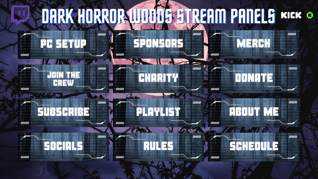 x12-twitch-panels-dark-horror-woods-pack-etsy