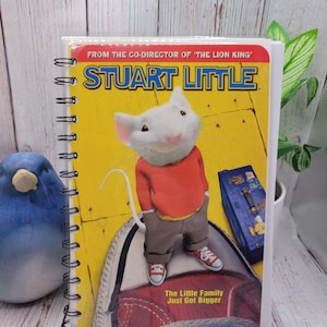 VHS Stuart Little upcycled sketchpad journal