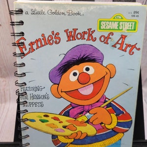 Sesame Street Ernie&#39;s Work of Art book unlined journal/ sketchbook