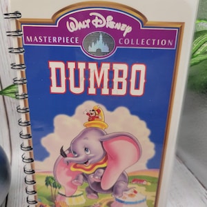 VHS Disney Dumbo upcycled sketchpad journal