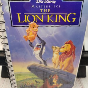 VHS Disney The Lion King upcycled sketchpad journal