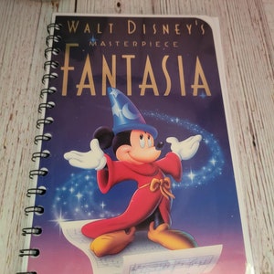 VHS Disney Fantasia upcycled sketchpad journal