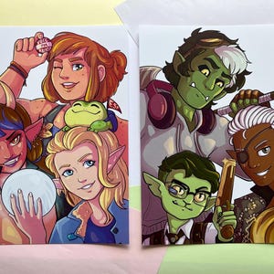 Impresión artística de fantasía de Bad Kids Dimension 20, 20 x 25 cm