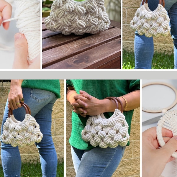 Handmade Shell Bag,Tweens gifts, Small Crochet Pouch, Vegan purse, Boho bag,Handmade,Gift ideas,Macrame Evening Bag