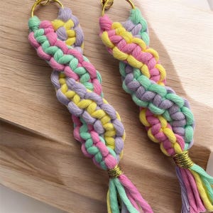 Macrame Keyring|Bag Charns | Key Chain Accessory | Macrame Keychain | Return Gift idea | Girls B&#39;Day Parties | Multicoloured keyrings