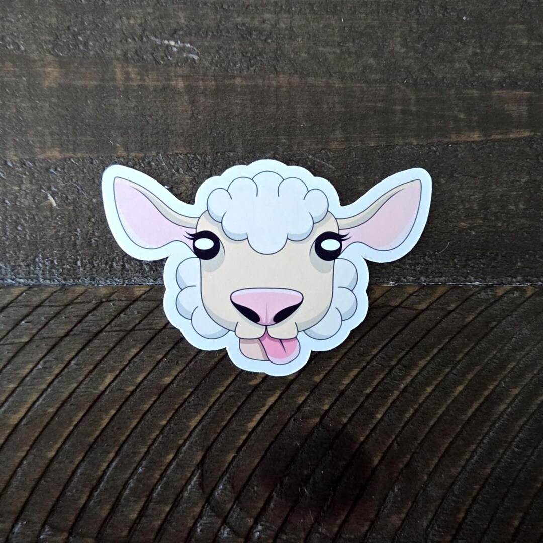 Cartoon Sheep Profile Sticker - Etsy