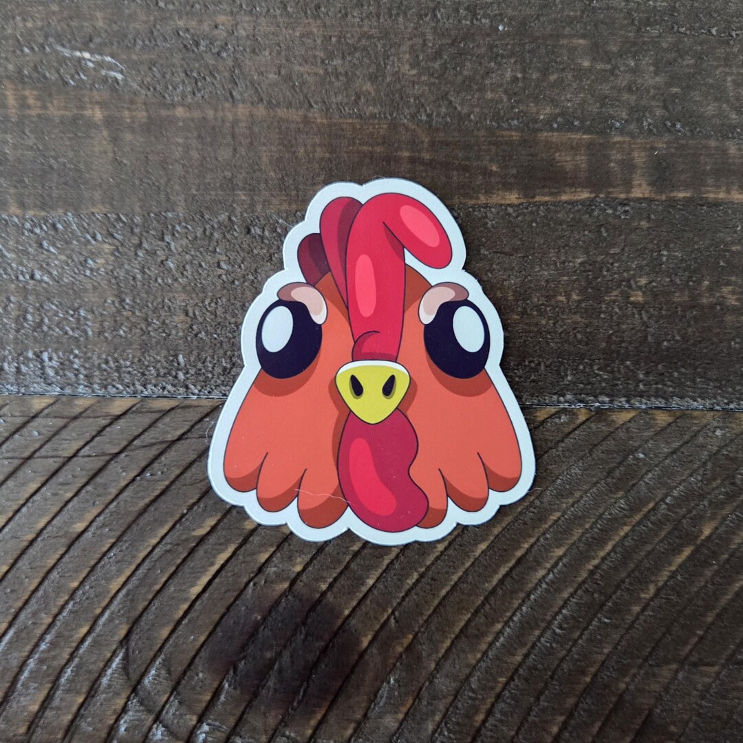Cartoon Chicken Profile Sticker - Etsy