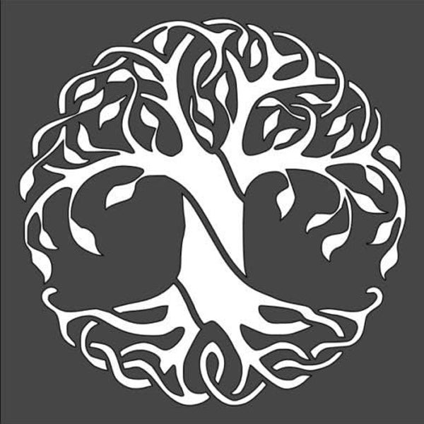 Stencil Tree of Life Celtic Pattern Design, Plastic Reusable