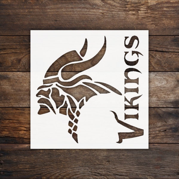 Vikings Football Team Plastic Stencil Custom Wood Glass