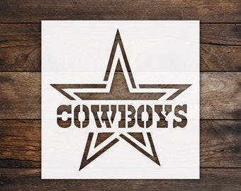 Dallas Cowboys Team Plastic Stencil Custom Wood Glass