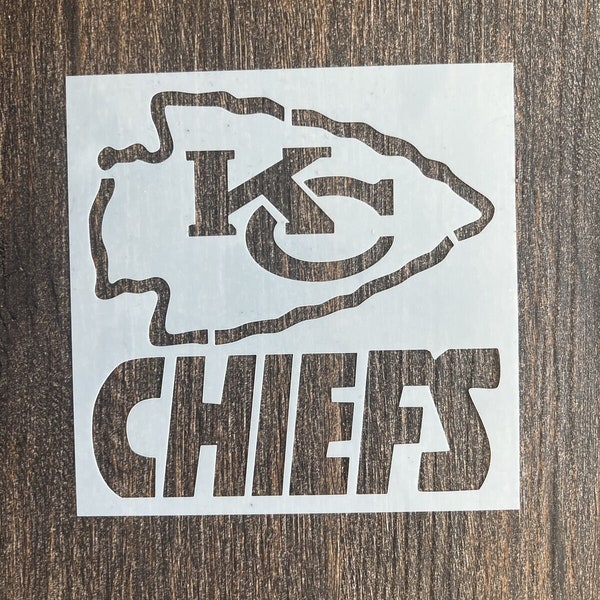 Kansas City Chiefs Stencil Plastic Sheet, New Custom Stencil Sports