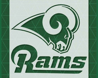 Los Angeles Rams LA Team Plastic Stencil Custom Wood Glass