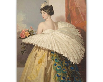 Rococo Art Print On Canvas, Rococo Wall Art Canvas, Rococo Home Decor, Elegant Rococo Art for Living Room, Rococo Painting Print On Canvas