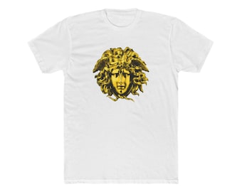 Medusa Graphic Tee, Unisex Cotton T-Shirt, Mythology Print Shirt, Medusa Art Fashion Top, Halloween T-Shirt